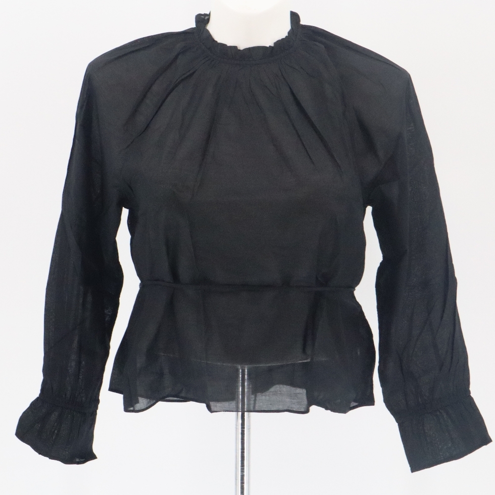 J Crew black top cotton voile large
